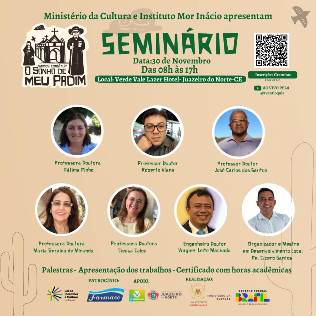Seminário - Vamos construir o sonho de meu padim. 30 de Novembro de 2024
